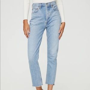 Agolde Riley jeans in Zephyr NWT size 28